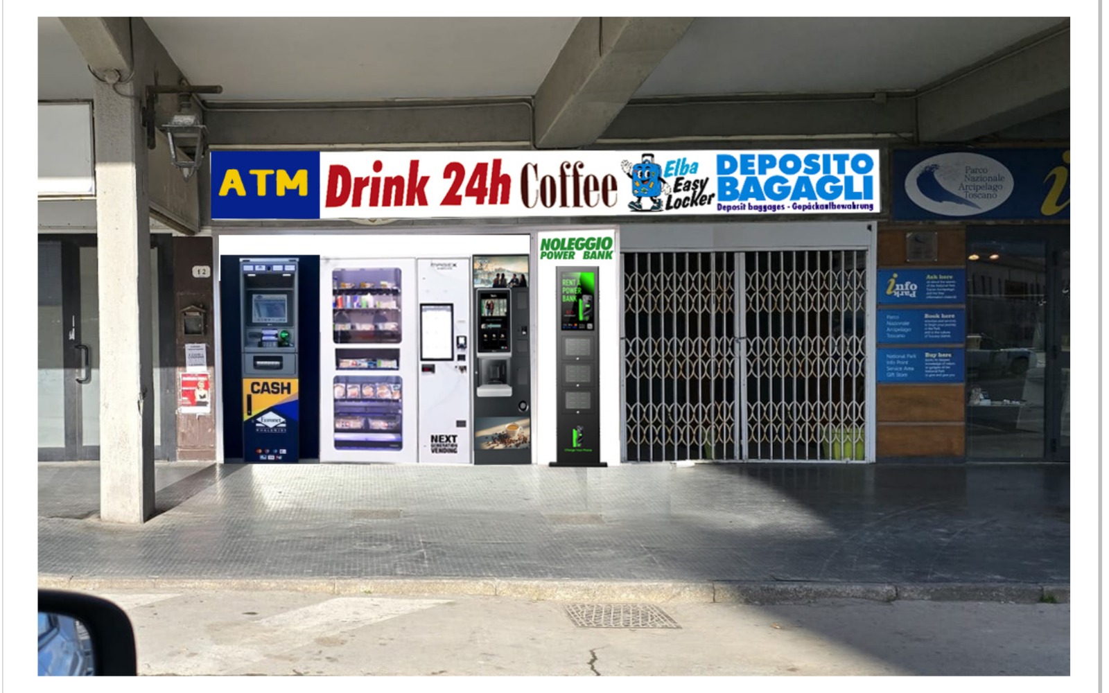 Locker self-service Elba Easy Locker al porto di Portoferraio